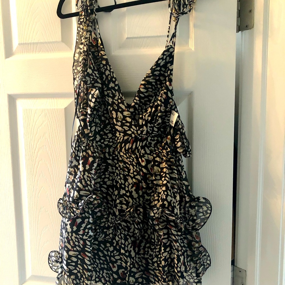 NWT BLACK RUFFLE DRESS